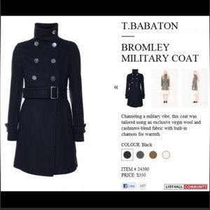 Babaton Military Style Coat